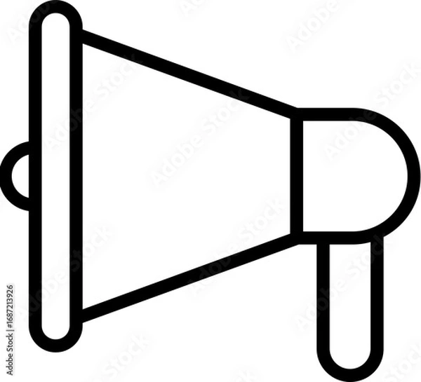 Obraz Megaphone Loudspeaker vector icon 