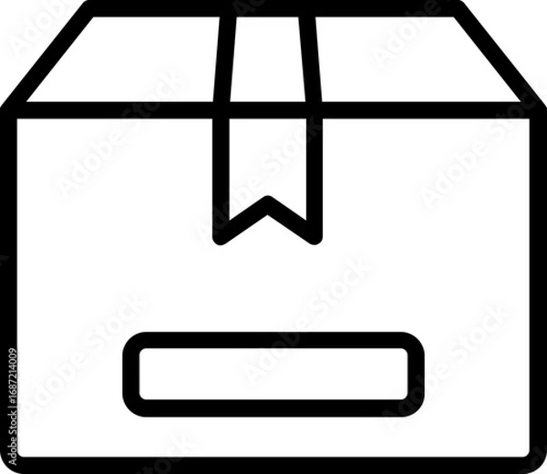 Obraz Minimalistic Outline  Package Box Delivery