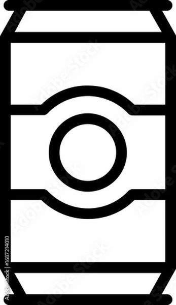 Obraz Beer can vector line icon