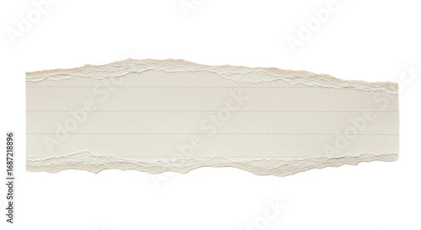 Fototapeta Piece of torn paper with a line isolated on a transparent background