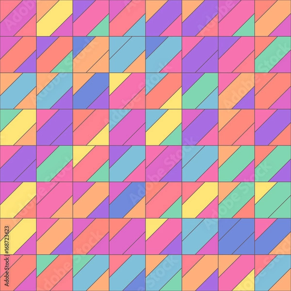 Fototapeta vector mosaic seamless pattern. Geometric texture concept. 087