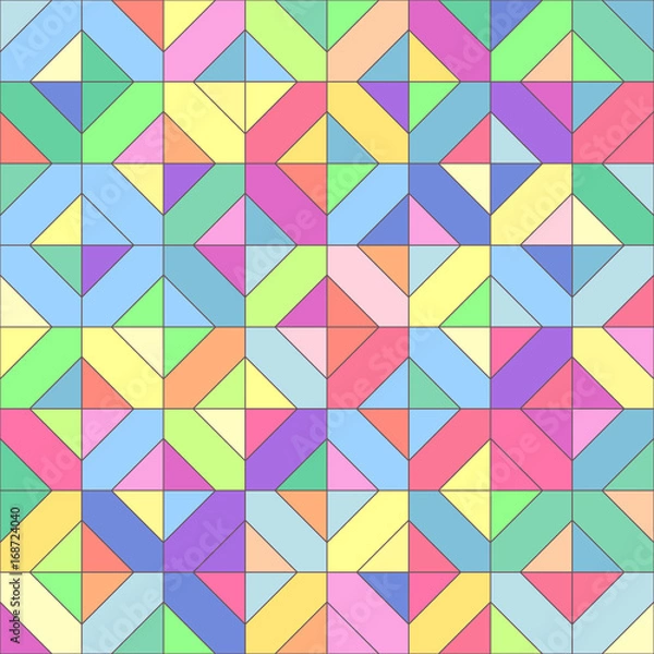 Fototapeta vector mosaic seamless pattern. Geometric texture concept. 093
