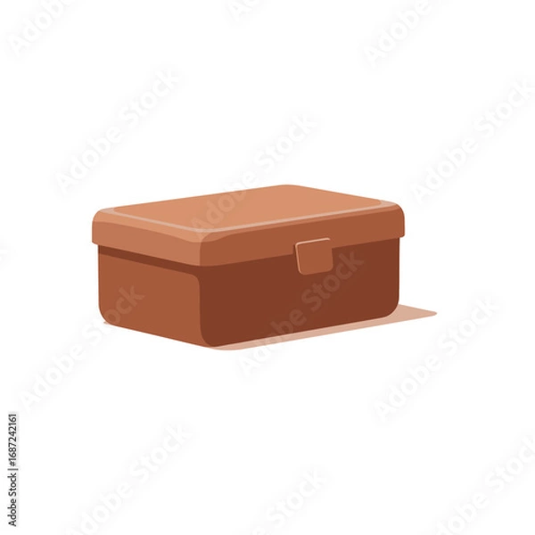 Fototapeta Brown Rectangular Box Container Storage.