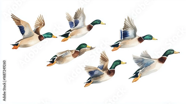 Obraz group of ducks