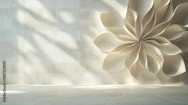 Obraz Beige background flower decor