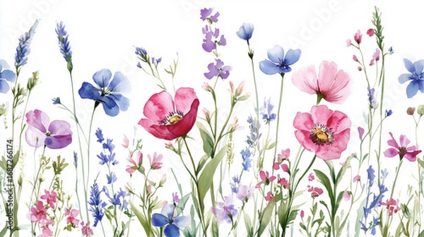 Obraz spring flowers vector illustration