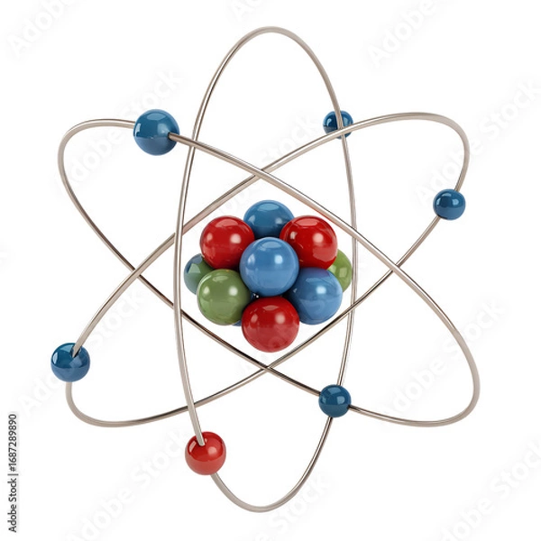 Fototapeta atom symbol  isolated on white background. PNG Transparent file type with high definition quality And vibrant color grading Available.
