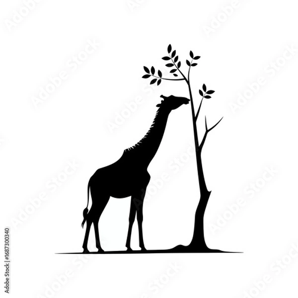 Obraz African Giraffe Vector