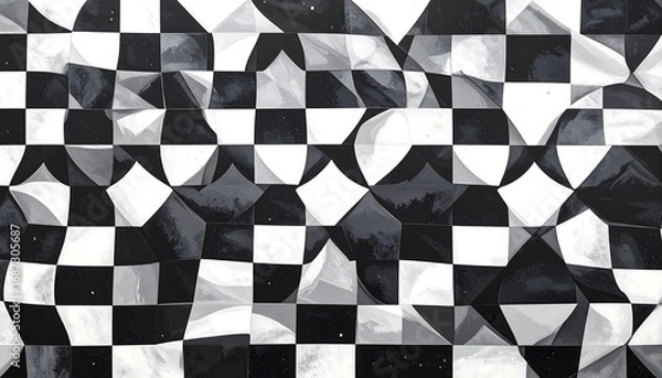 Fototapeta Checkered flag abstract