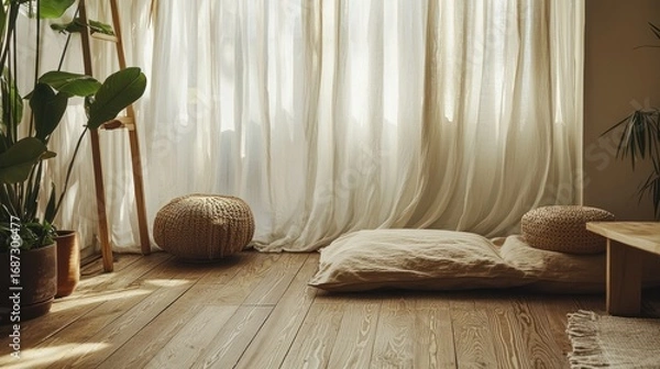 Obraz Cozy beige interior room