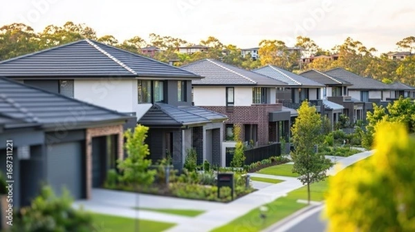 Obraz Suburban homes row