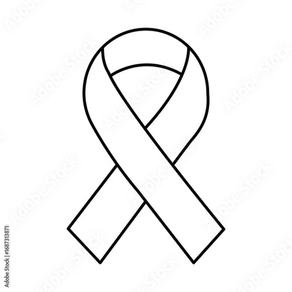 Obraz Charity Ribbon icon. Vector icon design