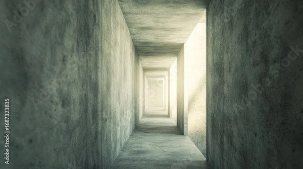 Obraz Concrete hallway perspective