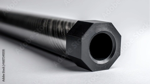 Fototapeta Beautiful photo of our primary product is a 36 inch poster tube with a 4.5 inch exterior diameter, made of smooth abs plastic on the inside and a gloss carbon fiber layer on the.