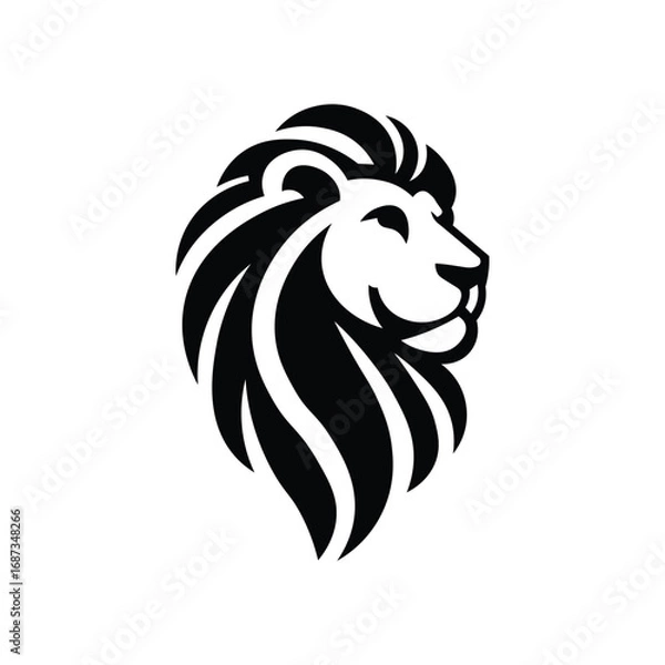Obraz lion head silhouette