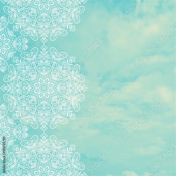 Fototapeta Mandala, background with a medallion