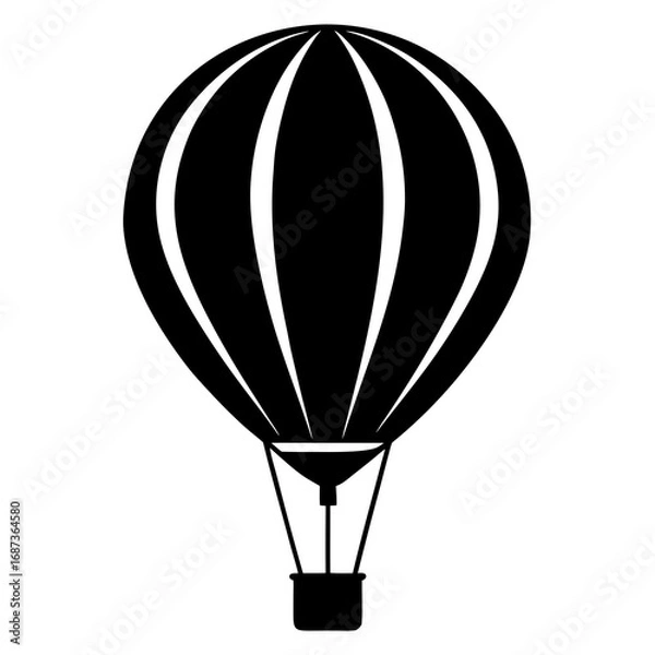 Obraz Hot Air Balloon Silhouette Vector