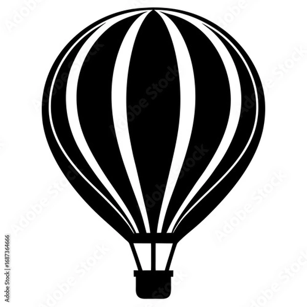 Fototapeta Hot Air Balloon Silhouette Vector