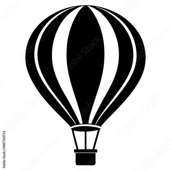 Obraz Hot Air Balloon Silhouette Vector