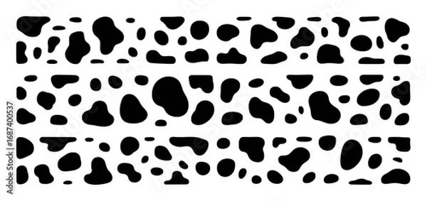 Fototapeta Black and White Irregular Spot Pattern Backgrounds