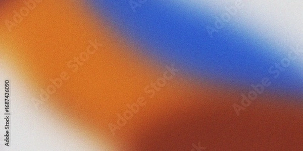 Obraz Orange Blue and White Gradient with Grain Effect abstract