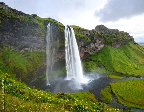 Obraz Waterfall Landscape in Iceland