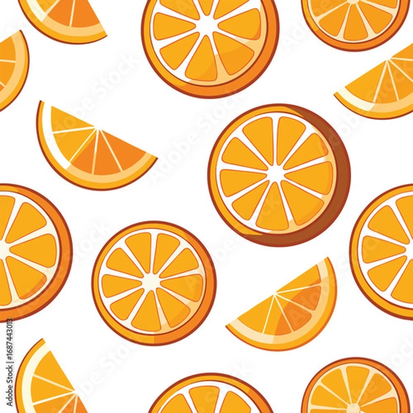 Fototapeta Vibrant abstract orange design with colorful accents and text elements