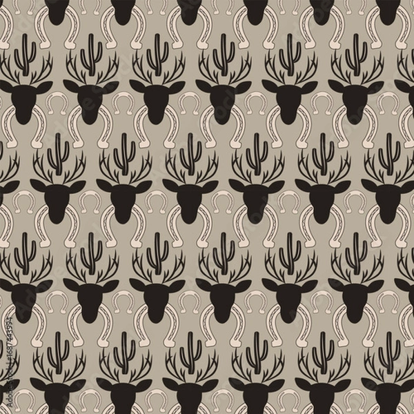 Obraz Cowboy chic seamless vector pattern