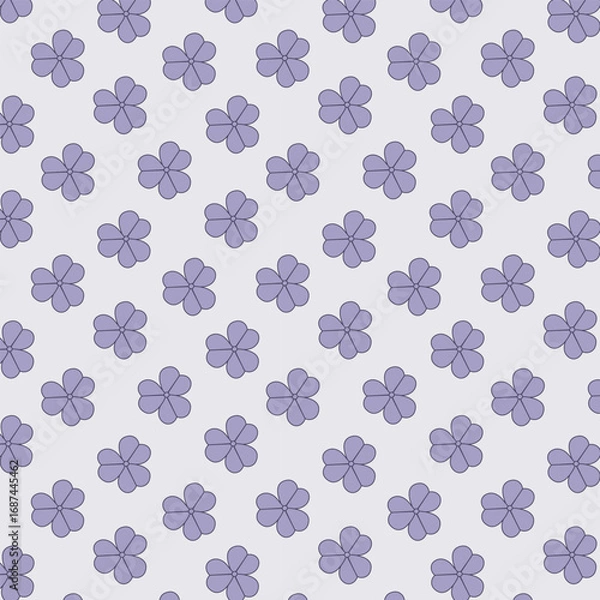 Obraz Flowers bloom seamless vector pattern