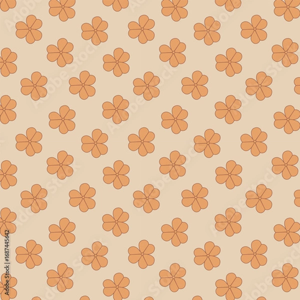 Obraz Flowers bloom seamless vector pattern