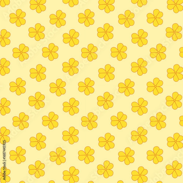 Obraz Flowers bloom seamless vector pattern