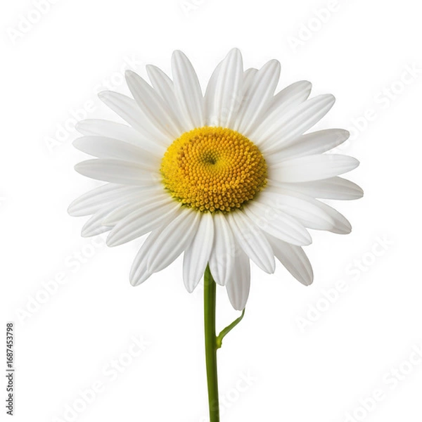 Obraz Single daisy flower isolated on transparent background