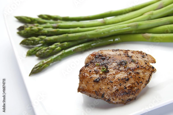 Obraz Grilled Chicken With Asparagus