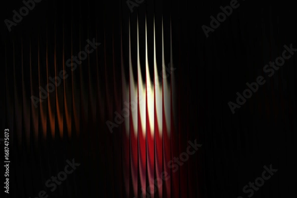 Fototapeta Abstract dark glowing red white background with vertical striped overlay, futuristic minimal wallpaper with luminous digital artistic illumination texture
