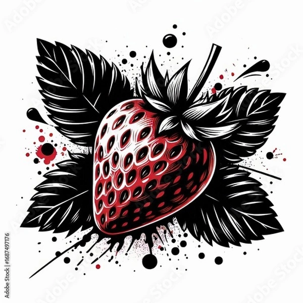 Obraz berry black leaf