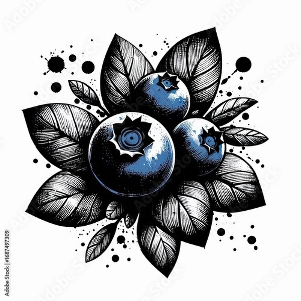 Obraz berry black leaf