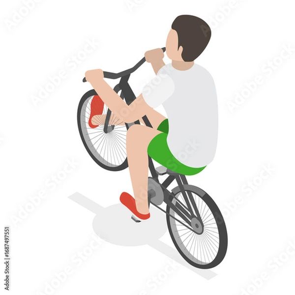 Fototapeta 3D Isometric Flat  Illustration of Healthy And Active Lifestyle. Item 3