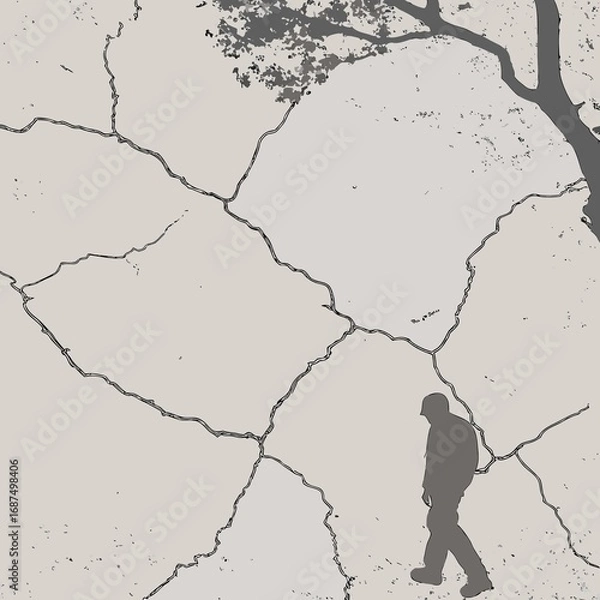 Obraz crack in the wall