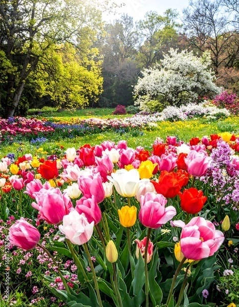 Obraz Vibrant spring garden