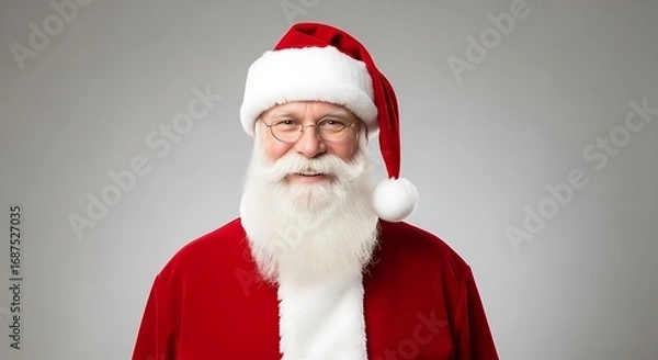 Fototapeta Smiling Santa Claus portrait.