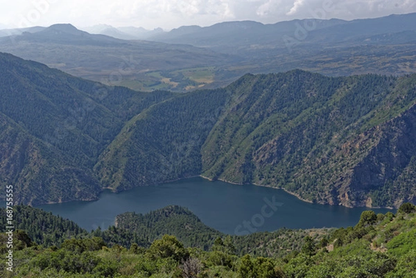 Fototapeta Overlook view of Morrow Point Reservoir in the Black Canyon of the Gunnison National Park near Montrose, Colorado, U.S.A.