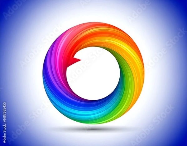 Obraz Vibrant swirl circle graphic
