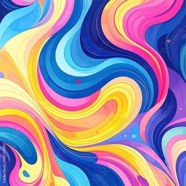 Obraz Vibrant swirling abstract design