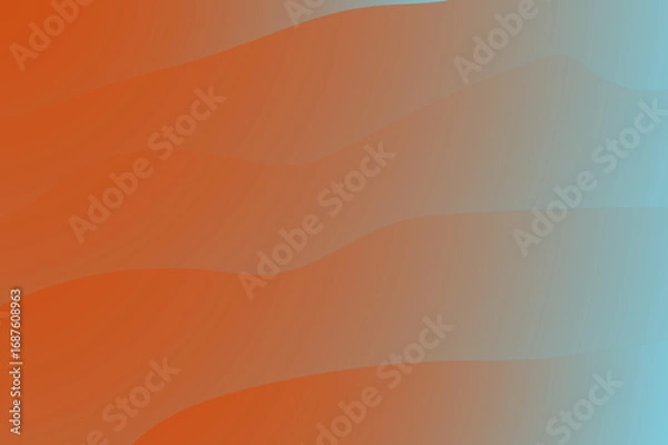 Fototapeta Orange and blue gradient wave background abstract