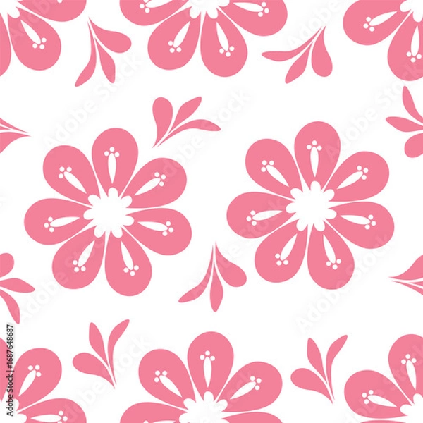 Fototapeta seamless pattern with flowers