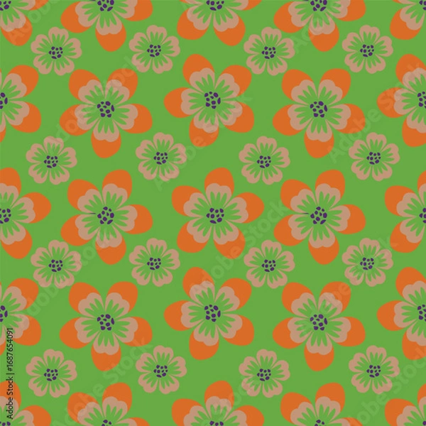 Fototapeta seamless floral pattern