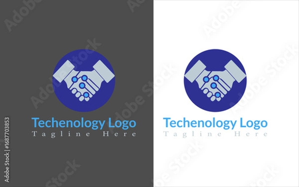 Fototapeta Techenology logo design vector