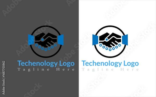 Fototapeta Techenology logo design vector