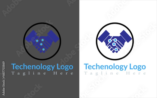 Fototapeta Techenology logo design vector