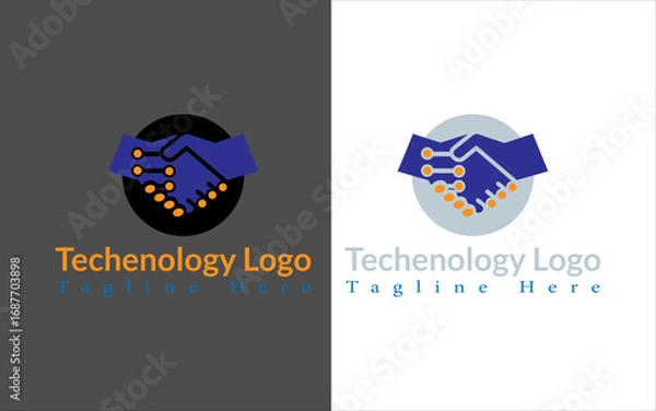 Fototapeta Techenology logo design vector